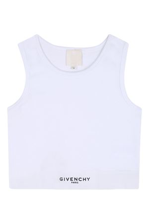 top in tessuto bianco GIVENCHY KIDS | H3122310P